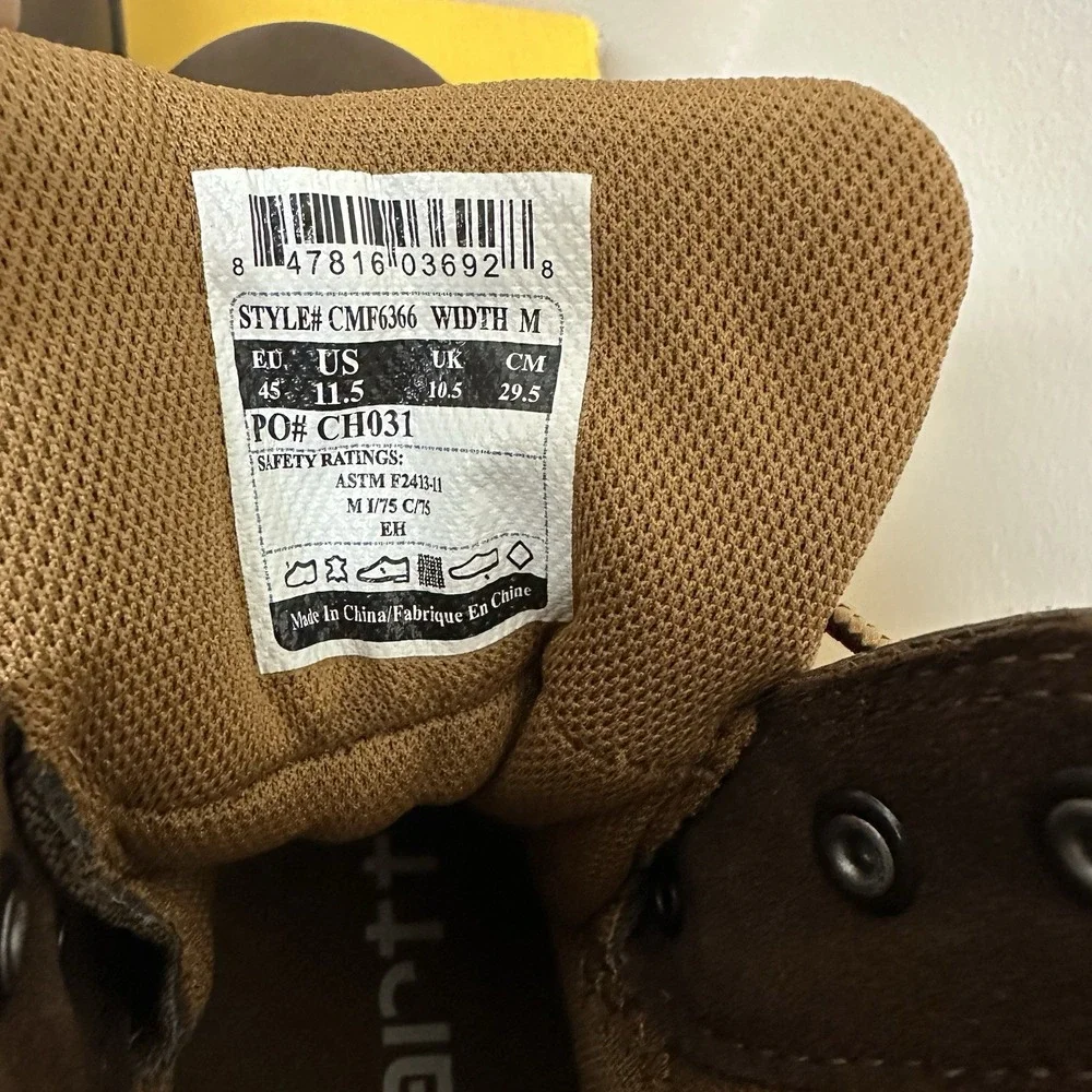 Carhartt Safety Toe Electrical Hazard Work Boots Flex 6